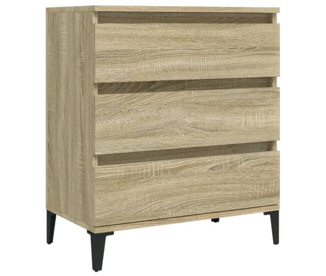 Vidaxl aparador de madera contrachapada roble sonoma 60x35x70 cm
