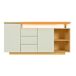 Aparador de panel de partículas con 2 puertas y 3 cajones Aparador de panel de partículas con 2 puertas y 3 cajones Natural/ Blanco