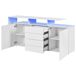 Aparador de panel de partículas con 2 puertas y 4 cajones Aparador de panel de partículas con 2 puertas y 4 cajones Blanco