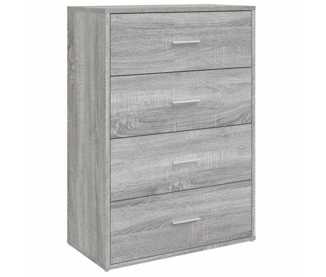 Vidaxl aparador de madera de ingeniería gris sonoma 60x31x84 cm