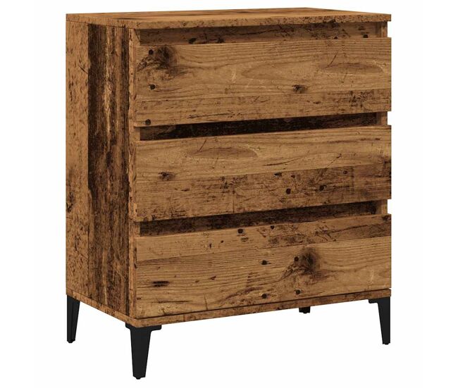 Vidaxl aparador de madera contrachapada envejecida 60x35x70 cm