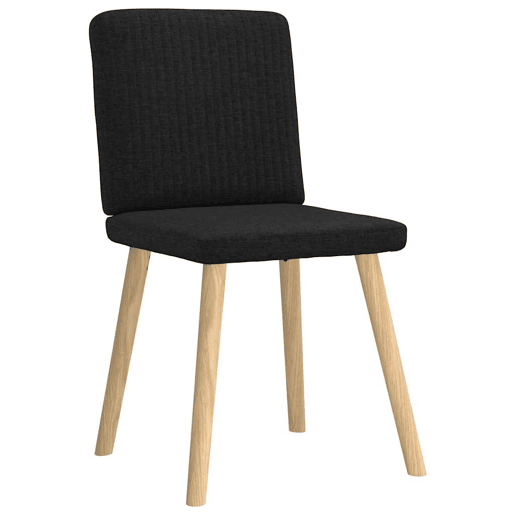 vidaXL Cadeiras de jantar 4 pcs tecido preto vidaXL Cadeiras de jantar 4 pcs tecido preto