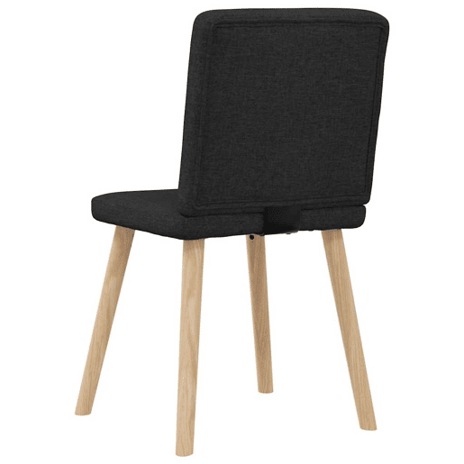 vidaXL Cadeiras de jantar 4 pcs tecido preto vidaXL Cadeiras de jantar 4 pcs tecido preto