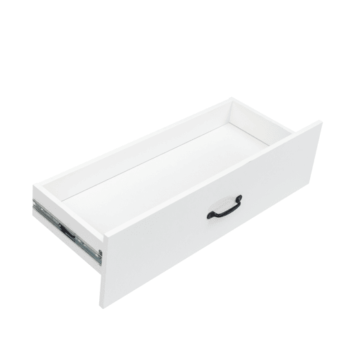 Vitrine de painel de partículas com 2 portas,2 gavetas e luz led,branco