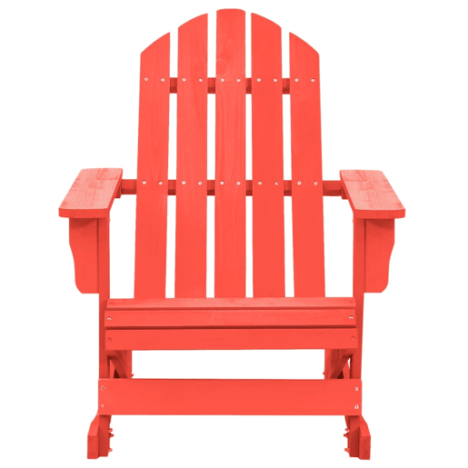 Cadeira de jardim - Cadeira de exterior Adirondack de baloiço abeto maciço vermelho Cadeira de jardim - Cadeira de exterior Adirondack de baloiço abeto maciço vermelho