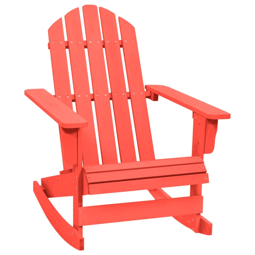 Cadeira de jardim - Cadeira de exterior Adirondack de baloiço abeto maciço vermelho Cadeira de jardim - Cadeira de exterior Adirondack de baloiço abeto maciço vermelho