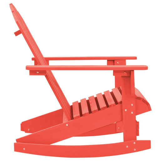 Cadeira de jardim - Cadeira de exterior Adirondack de baloiço abeto maciço vermelho Cadeira de jardim - Cadeira de exterior Adirondack de baloiço abeto maciço vermelho