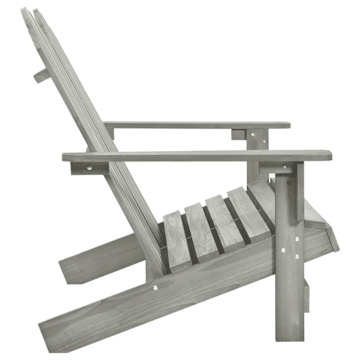 Cadeira de jardim - Cadeira de exterior Adirondack 2 lugares abeto maciço cinzento Cadeira de jardim - Cadeira de exterior Adirondack 2 lugares abeto maciço cinzento
