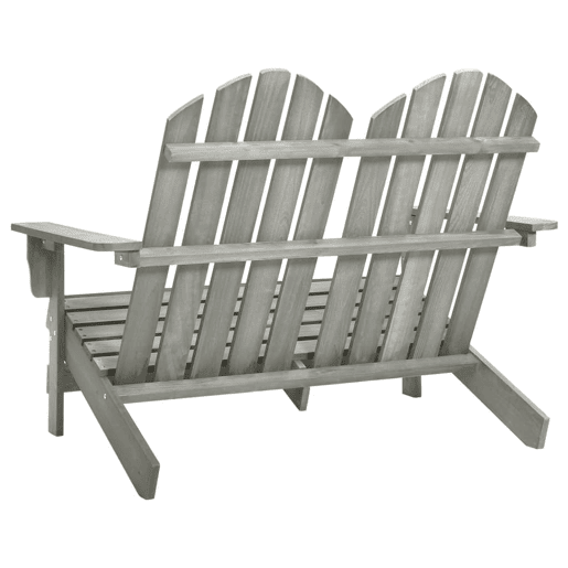 Cadeira de jardim - Cadeira de exterior Adirondack 2 lugares abeto maciço cinzento Cadeira de jardim - Cadeira de exterior Adirondack 2 lugares abeto maciço cinzento