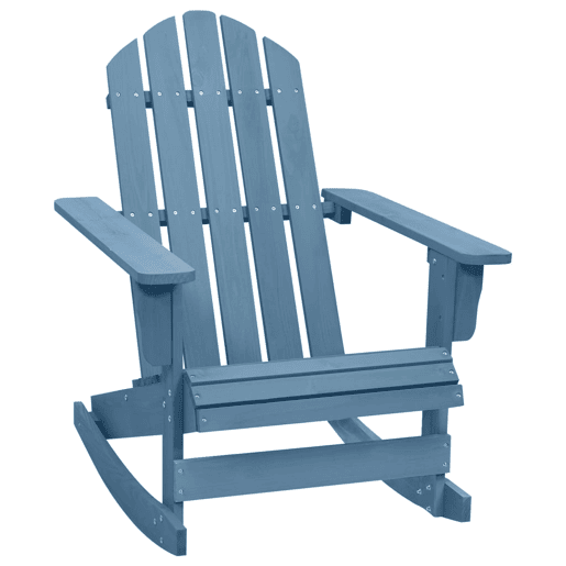 Cadeira Adirondack de baloiçar p jardim - Cadeira de exterior abeto maciço azul Cadeira Adirondack de baloiçar p jardim - Cadeira de exterior abeto maciço azul
