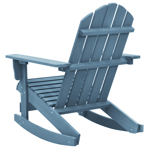 Cadeira Adirondack de baloiçar p jardim - Cadeira de exterior abeto maciço azul Cadeira Adirondack de baloiçar p jardim - Cadeira de exterior abeto maciço azul