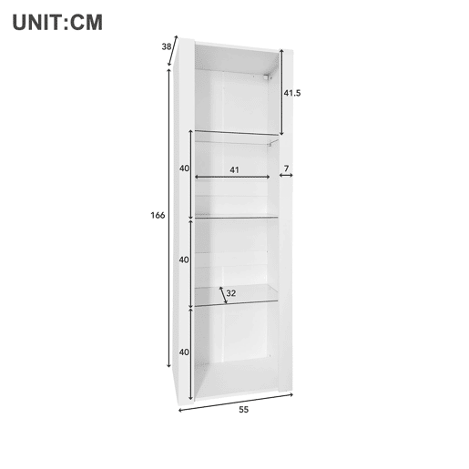 Vitrine de painel de partÃculas com luz led,branco Vitrine de painel de partÃculas com luz led,branco