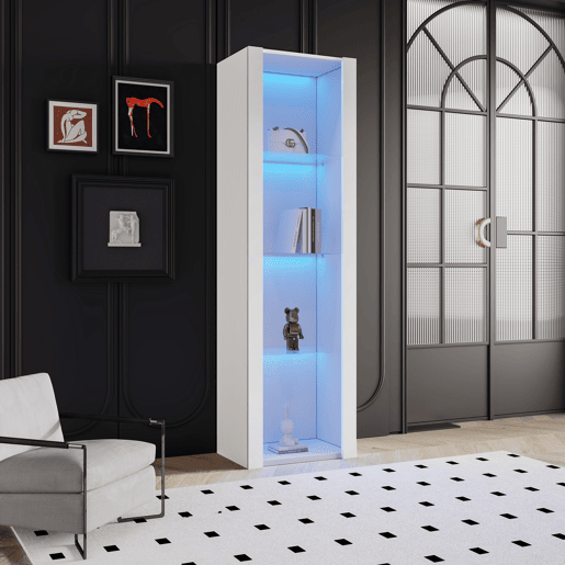 Vitrine de painel de partÃculas com luz led,branco Vitrine de painel de partÃculas com luz led,branco