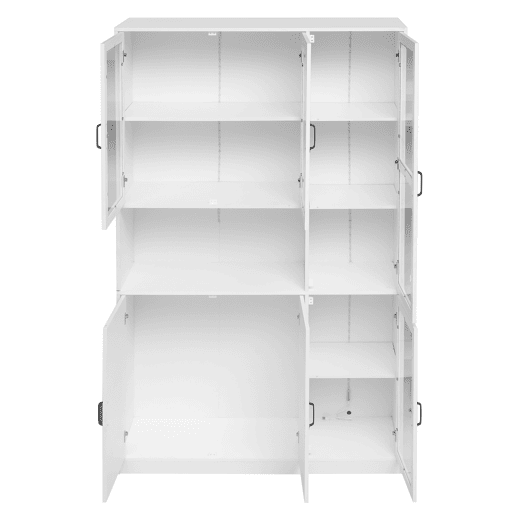 Vitrine de mdf com 6 portas e luz led,branco Vitrine de mdf com 6 portas e luz led,branco