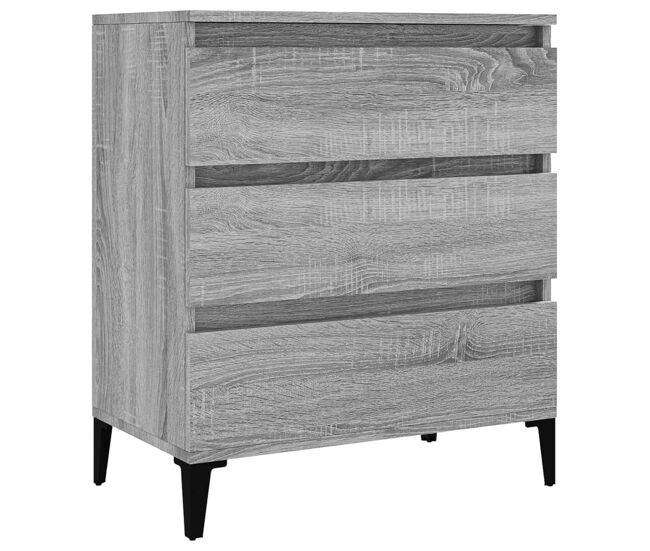 Vidaxl aparador de madera contrachapada gris sonoma 60x35x70 cm