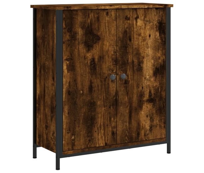 Vidaxl aparador de madera de ingeniería roble ahumado 70x30x80 cm