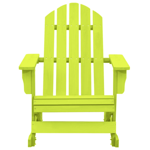 Cadeira Adirondack de baloiçar p jardim - Cadeira de exterior abeto maciço verde Cadeira Adirondack de baloiçar p jardim - Cadeira de exterior abeto maciço verde