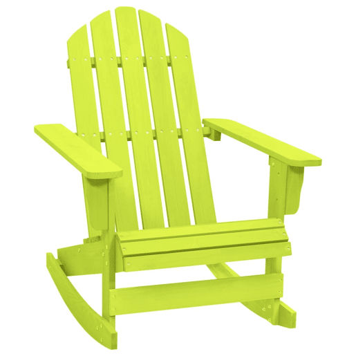 Cadeira Adirondack de baloiçar p jardim - Cadeira de exterior abeto maciço verde Cadeira Adirondack de baloiçar p jardim - Cadeira de exterior abeto maciço verde