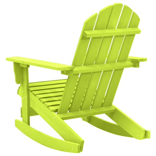 Cadeira Adirondack de baloiçar p jardim - Cadeira de exterior abeto maciço verde Cadeira Adirondack de baloiçar p jardim - Cadeira de exterior abeto maciço verde