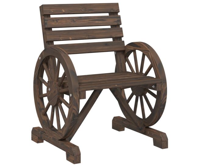 Silla de jardín - silla de exterior - silla terraza de madera maciza de abeto 58x58x78,5 cm