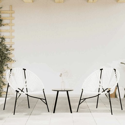 Cadeira de jardim - Cadeira de exterior em forma de ovo vime PE preto e branco