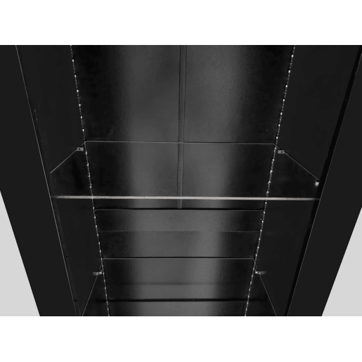 Vitrine de painel de partículas com luz led,preto