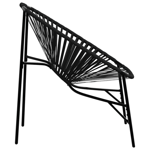 Cadeira de jardim - Cadeira de exterior em forma de ovo vime PE preto