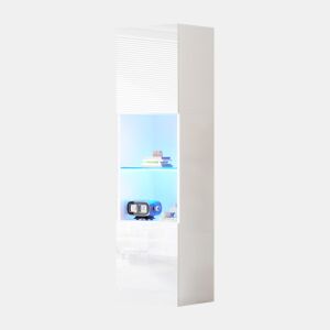 Vitrine de painel de partículas com 2 portas e luz led,branco
