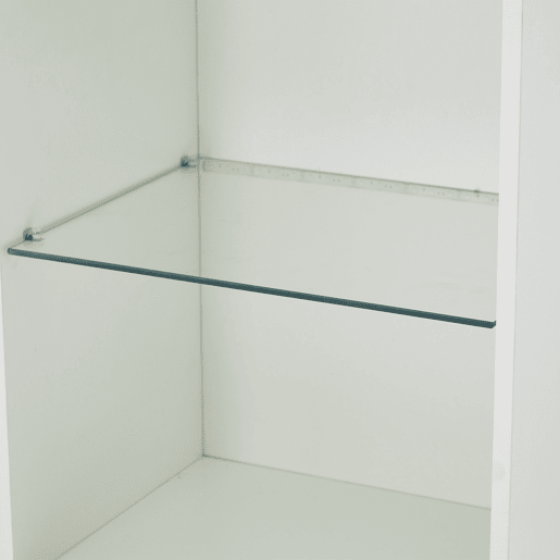 Vitrine de painel de partículas com 2 portas e luz led,branco