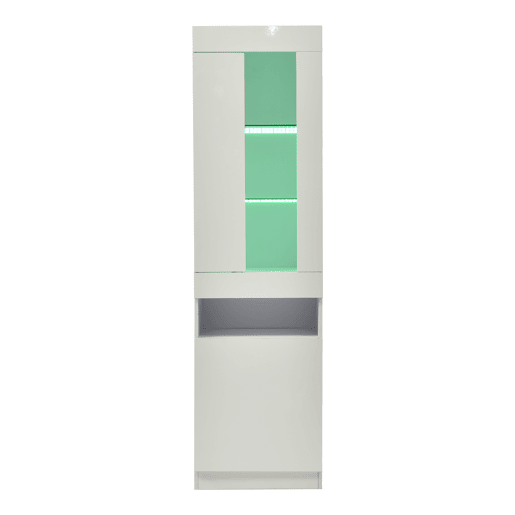 Vitrine de painel de partículas com 2 portas e luz led,branco