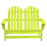 Cadeira de jardim - Cadeira de exterior Adirondack 2 lugares abeto maciço verde