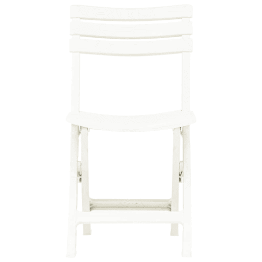 Cadeiras de jardim - Cadeiras de exterior dobráveis 2 pcs plástico branco
