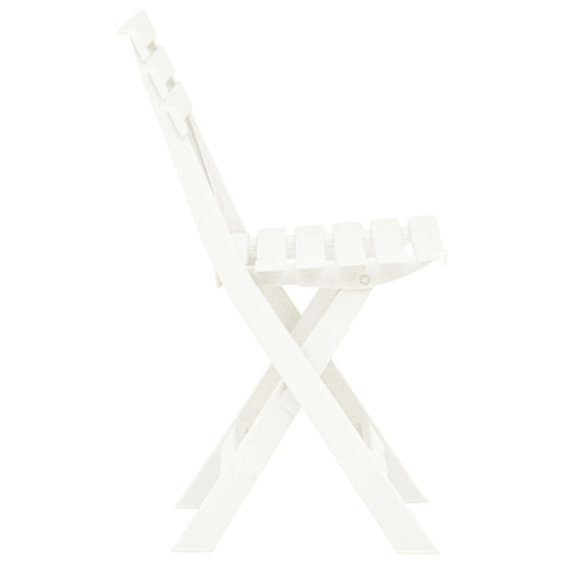 Cadeiras de jardim - Cadeiras de exterior dobráveis 2 pcs plástico branco