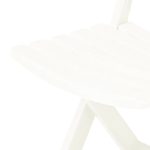 Cadeiras de jardim - Cadeiras de exterior dobráveis 2 pcs plástico branco