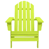 Cadeira Adirondack para jardim - Cadeira de exterior abeto maciço verde