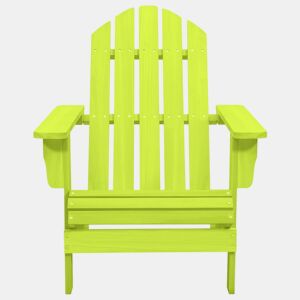Cadeira Adirondack para jardim - Cadeira de exterior abeto maciço verde