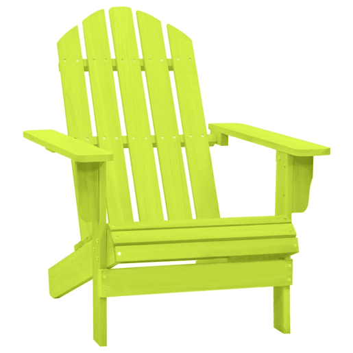 Cadeira Adirondack para jardim - Cadeira de exterior abeto maciço verde