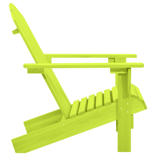 Cadeira Adirondack para jardim - Cadeira de exterior abeto maciço verde