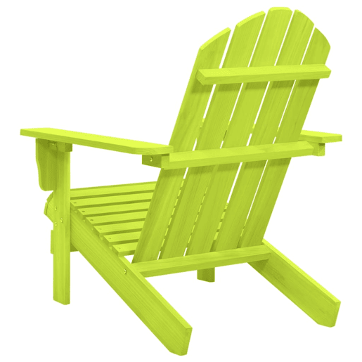 Cadeira Adirondack para jardim - Cadeira de exterior abeto maciço verde