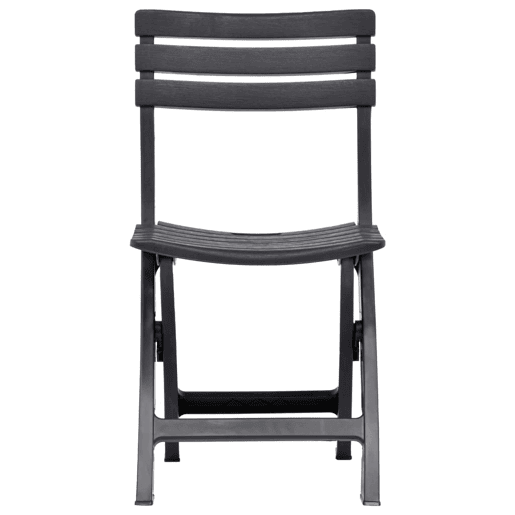 Cadeiras de jardim - Cadeiras de exterior dobráveis 2 pcs plástico antracite