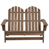 Cadeira de jardim - Cadeira de exterior Adirondack 2 lugares abeto maciço castanho