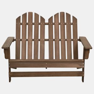 Cadeira de jardim - Cadeira de exterior Adirondack 2 lugares abeto maciço castanho