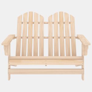 Cadeira de jardim - Cadeira de exterior Adirondack 2 lugares abeto maciço