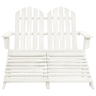 Cadeira de jardim - Cadeira de exterior & otomano Adirondack 2 lugares abeto branco
