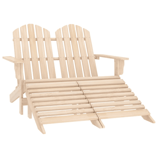 Cadeira de jardim - Cadeira de exterior e otomano Adirondack 2 lugares abeto Cadeira de jardim - Cadeira de exterior e otomano Adirondack 2 lugares abeto
