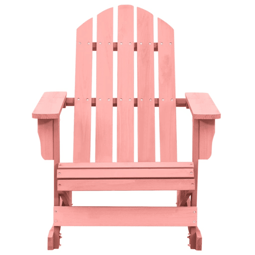 Cadeira Adirondack de baloiçar para jardim - Cadeira de exterior abeto maciço rosa Cadeira Adirondack de baloiçar para jardim - Cadeira de exterior abeto maciço rosa