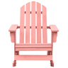 Cadeira Adirondack de baloiçar para jardim - Cadeira de exterior abeto maciço rosa