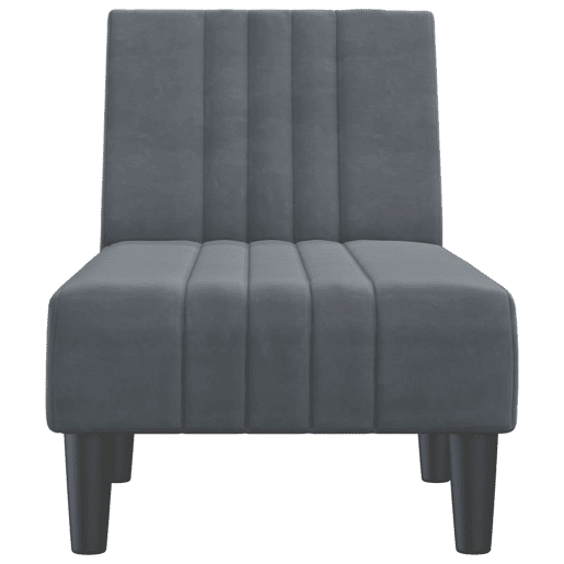 Chaise longue veludo cinzento-escuro Chaise longue veludo cinzento-escuro