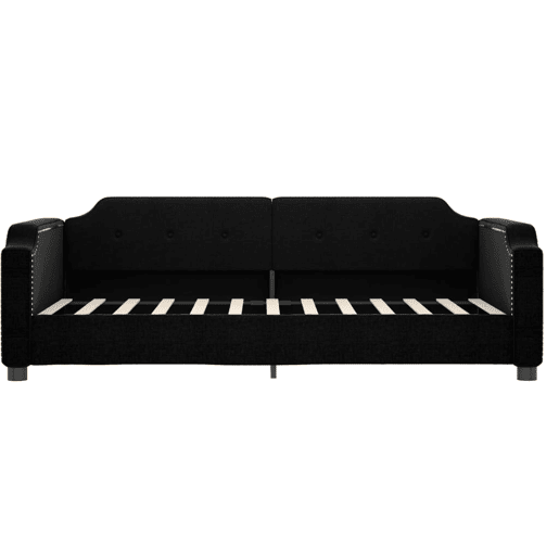 Sofá-cama, Sofá conversível 90x190 cm tecido preto Sofá-cama, Sofá conversível 90x190 cm tecido preto