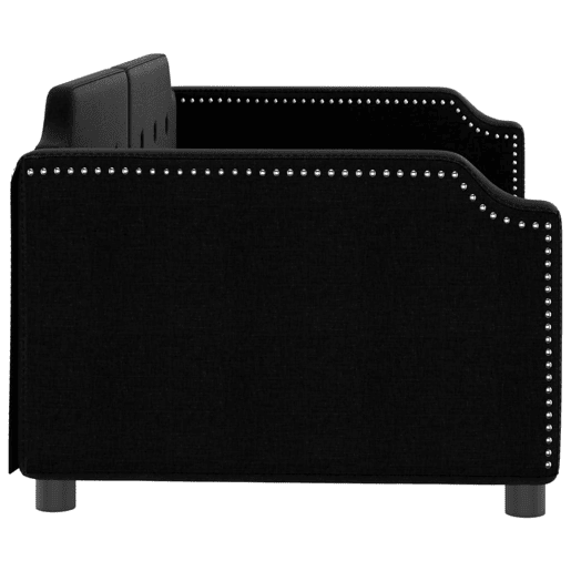 Sofá-cama, Sofá conversível 90x190 cm tecido preto Sofá-cama, Sofá conversível 90x190 cm tecido preto